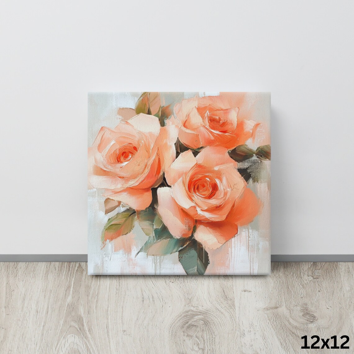 Coral Rose Print Painting Print Flower Art Rose Painting Print Living Room Art Luxury Wall Art Wall Art - Image 4