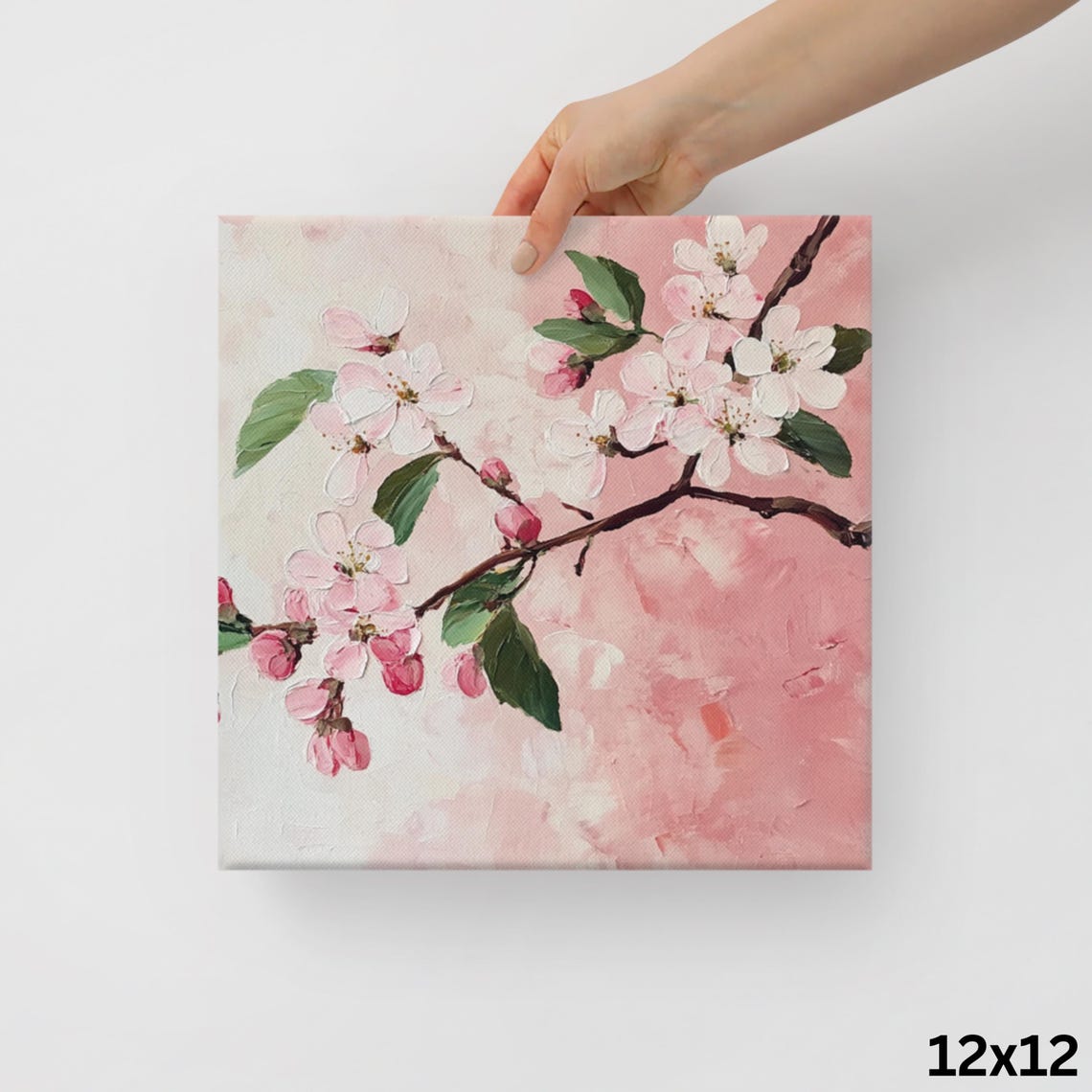 Pink Cherry Blossom Branch Spring Bloom Blush Floral Art Poster - Image 2