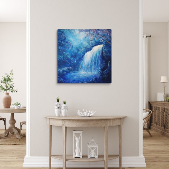 Large Waterfall Print Large Wall Art Waterfall Art Nature Art Prints Water Wall Art Wall Art