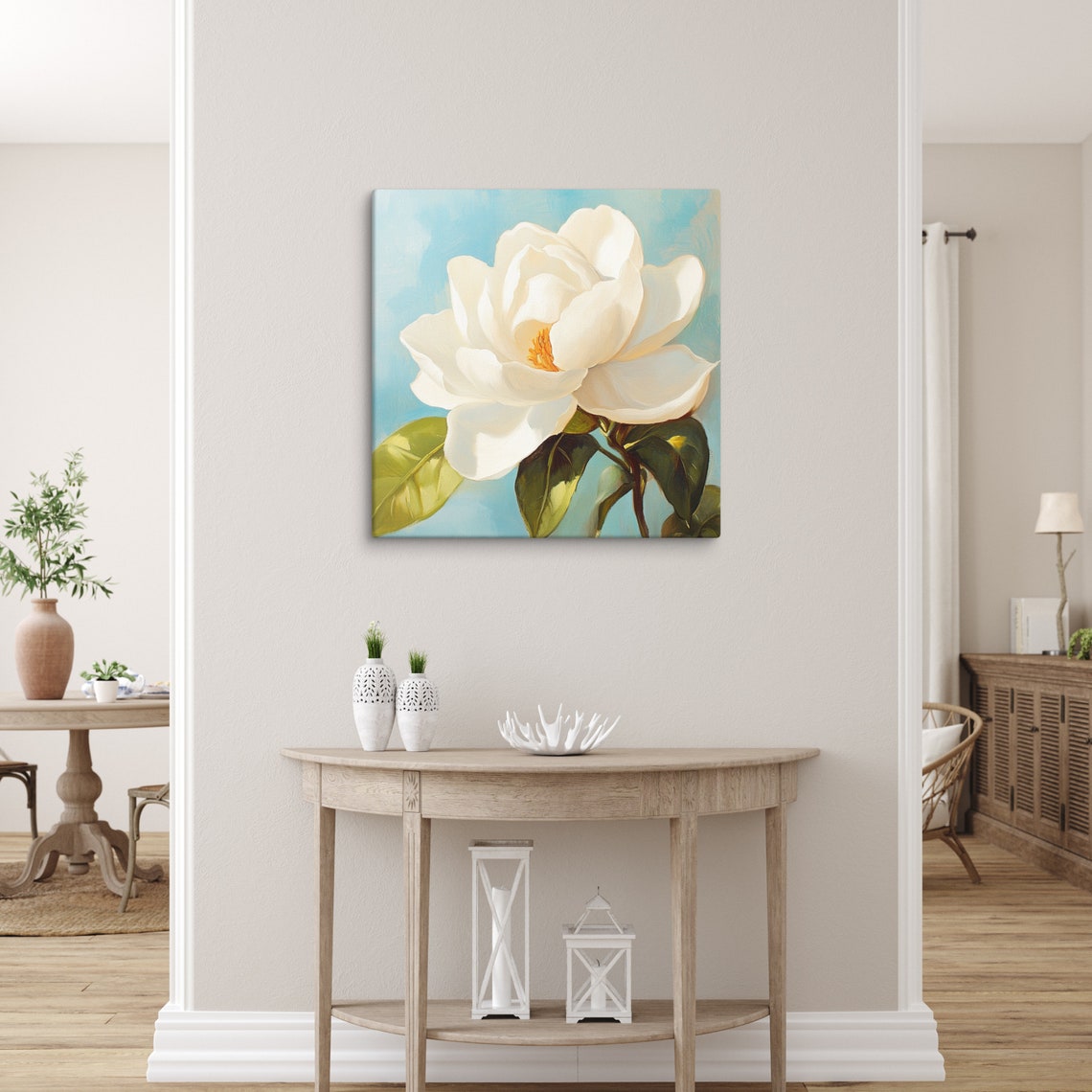 Gardenia Flower Print Flower Painting Print Wall Art Gardenia Art Gardenia Lover Gifts White Flower Wall Art - Image 5