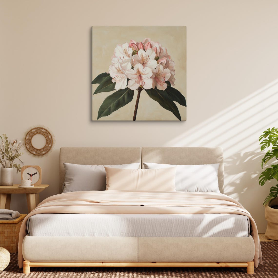 White Pink Rhododendron Truss Vintage Botanical Art Wall Poster - Image 2