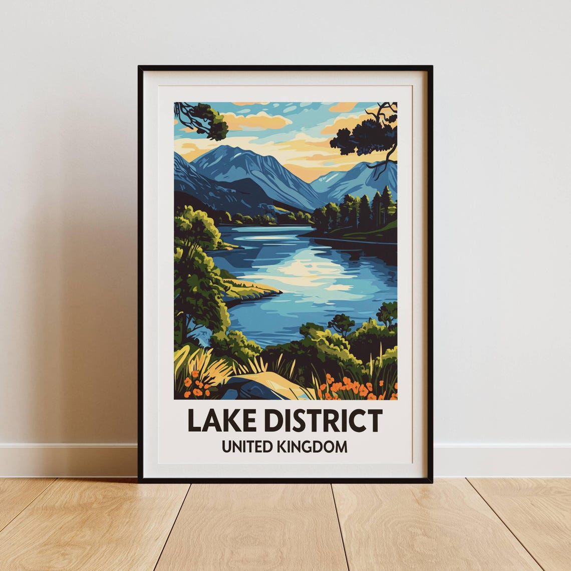 Lake District, British Countryside Travel Poster - Image 3