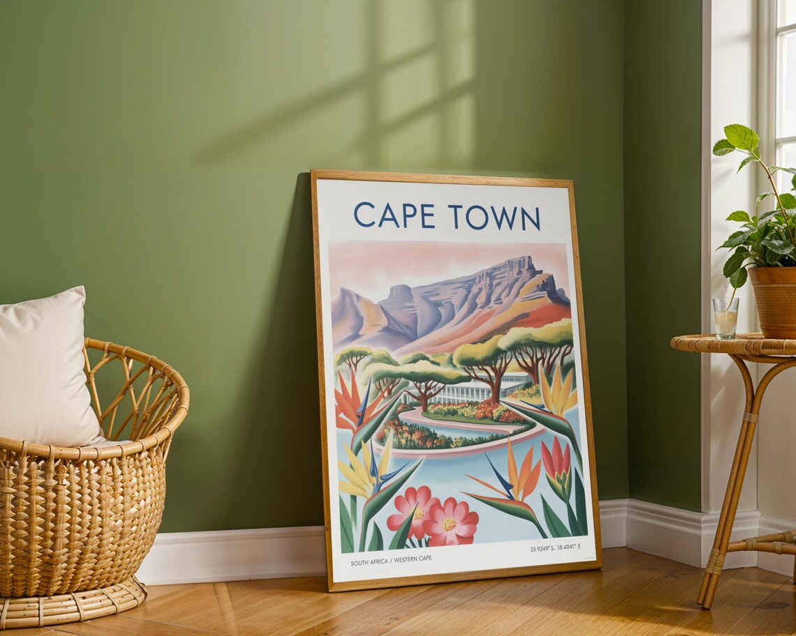 Kirstenbosch Gardens, Cape Town Vintage Travel Poster - Image 2