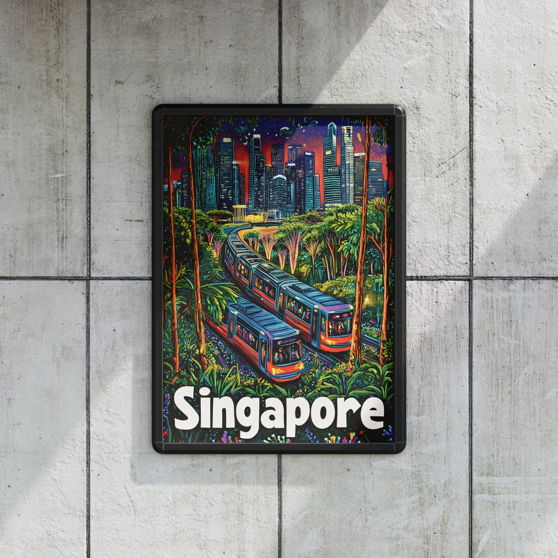 Singapore City Travel Poster, Asia Travel Gift - Image 2