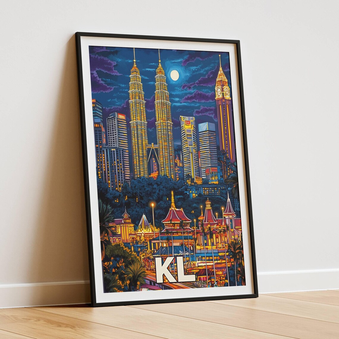 Kuala Lumpur Travel Poster, Malaysia Gift - Image 4