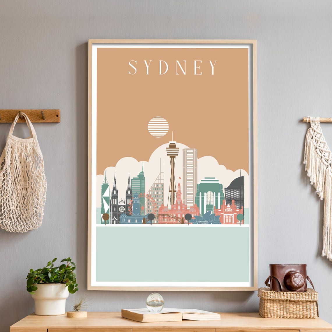 Sydney Wall Art Living Room Australia Decor Bedroom Wanderlust Minimalist Office Poster