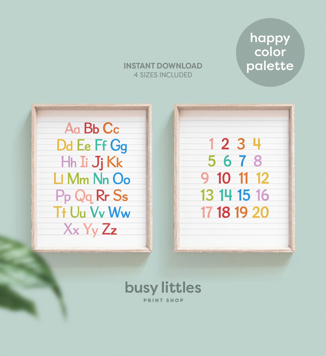 Alphabet And Numbers Art, Classroom Poster Print - Image 7