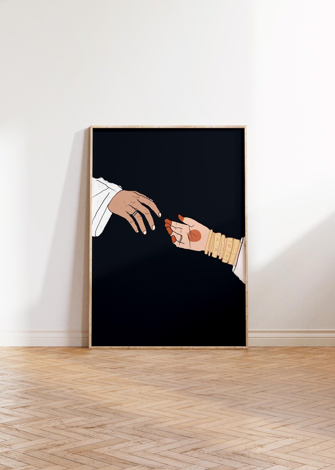 Touching Hand Gesture Print Set Arabic Poster Download Museum Vintage Gallery Wall Art Modern Digital