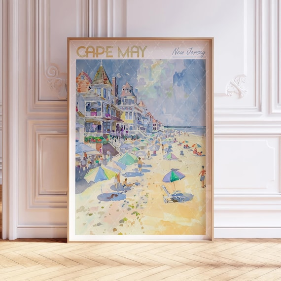 Cape May New Jersey Beach Wall Art Poster