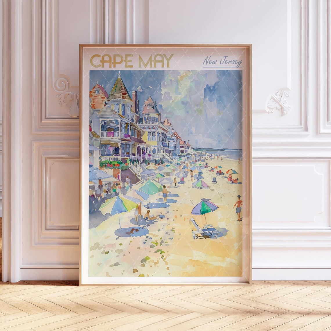 Cape May New Jersey Beach Wall Art Poster