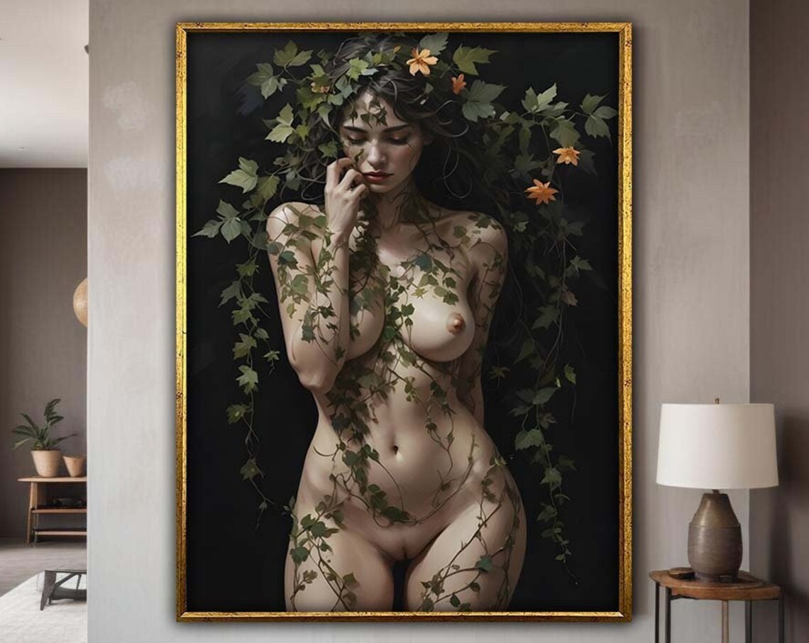Abstract Nude Woman Art, Modern Home Decor Print