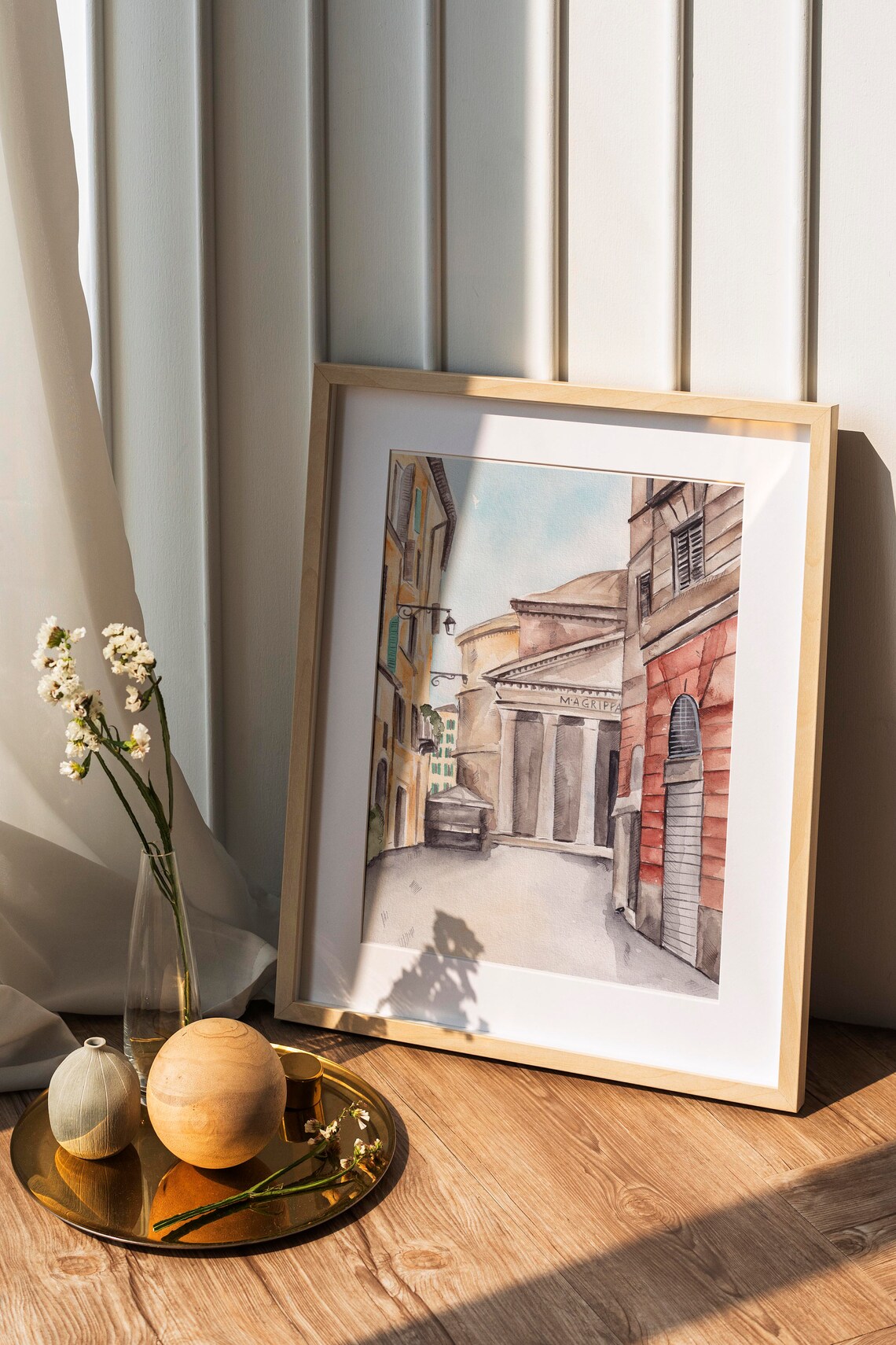 Rome Pantheon Travel Poster, Architecture Print - Image 3