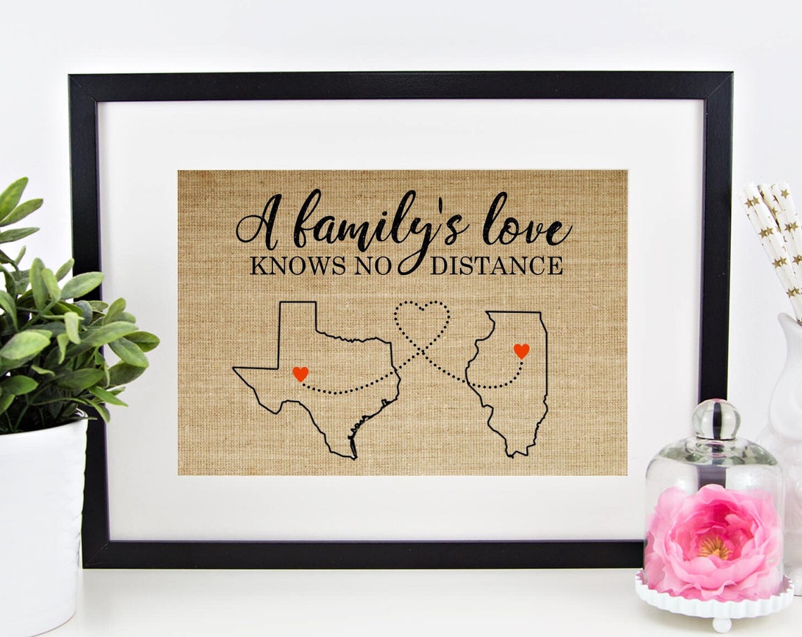 Long Distance Family Gift Christmas Gift For Mom Personalized Gift For Dad Grandma Gift Long Distance Gifts Family Sign Family Map Art