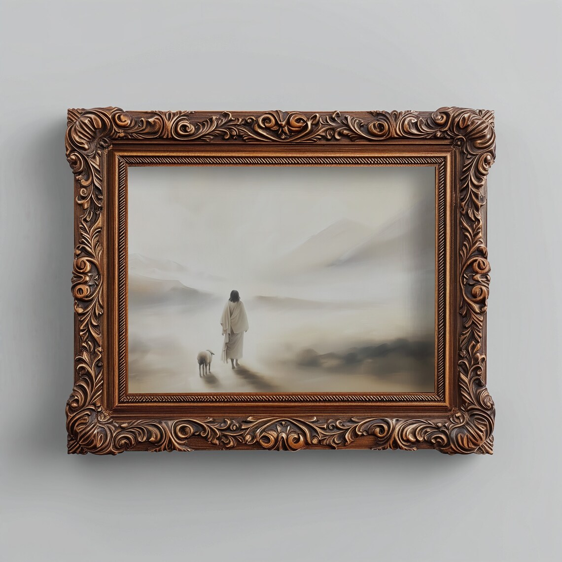 Jesus Leaves The 99 Christian Faith Art Print - Image 2