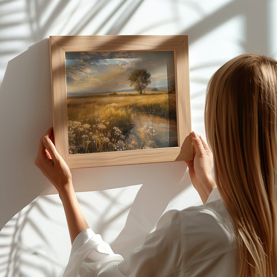 Wheat Rural Oil Painting Art Print, Field Decor - Image 2