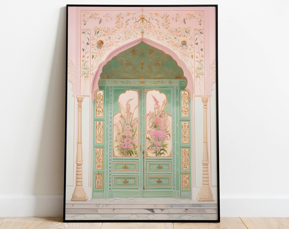 Jaipur Indian Palace Art Print, Rajput Royal Decor