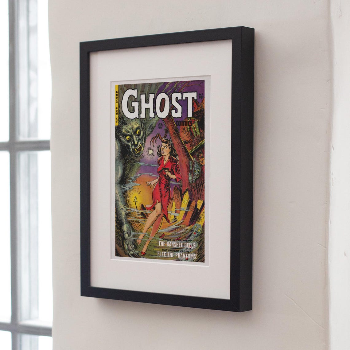 Ghost Comics No 1 Cover 1951 Graveyard Banshee Vintage Horror Poster - Image 4