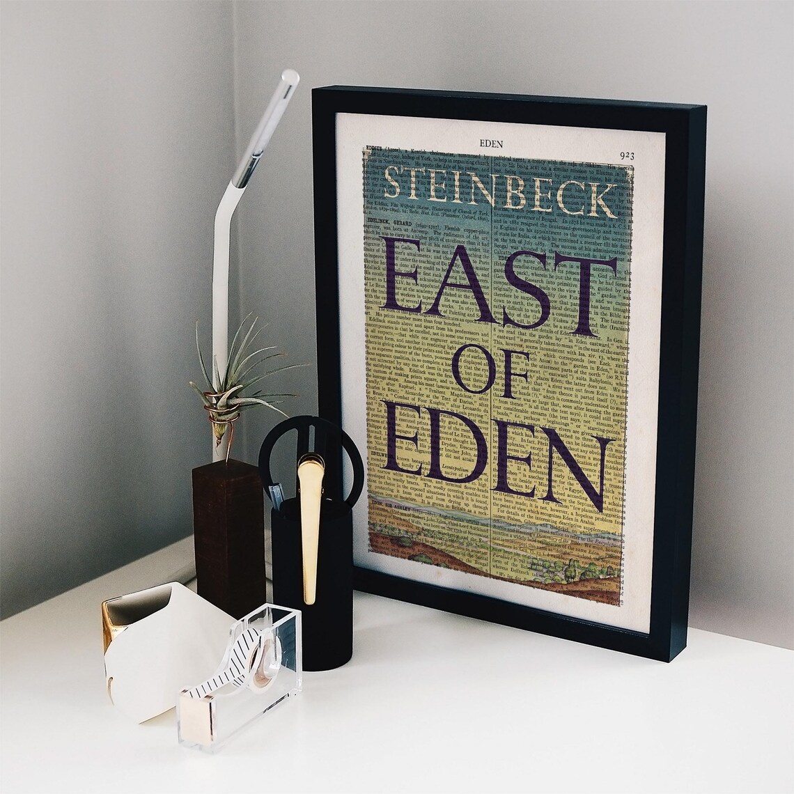 East of Eden John Steinbeck Literary Dictionary Page Book Art Wall Print - Image 3