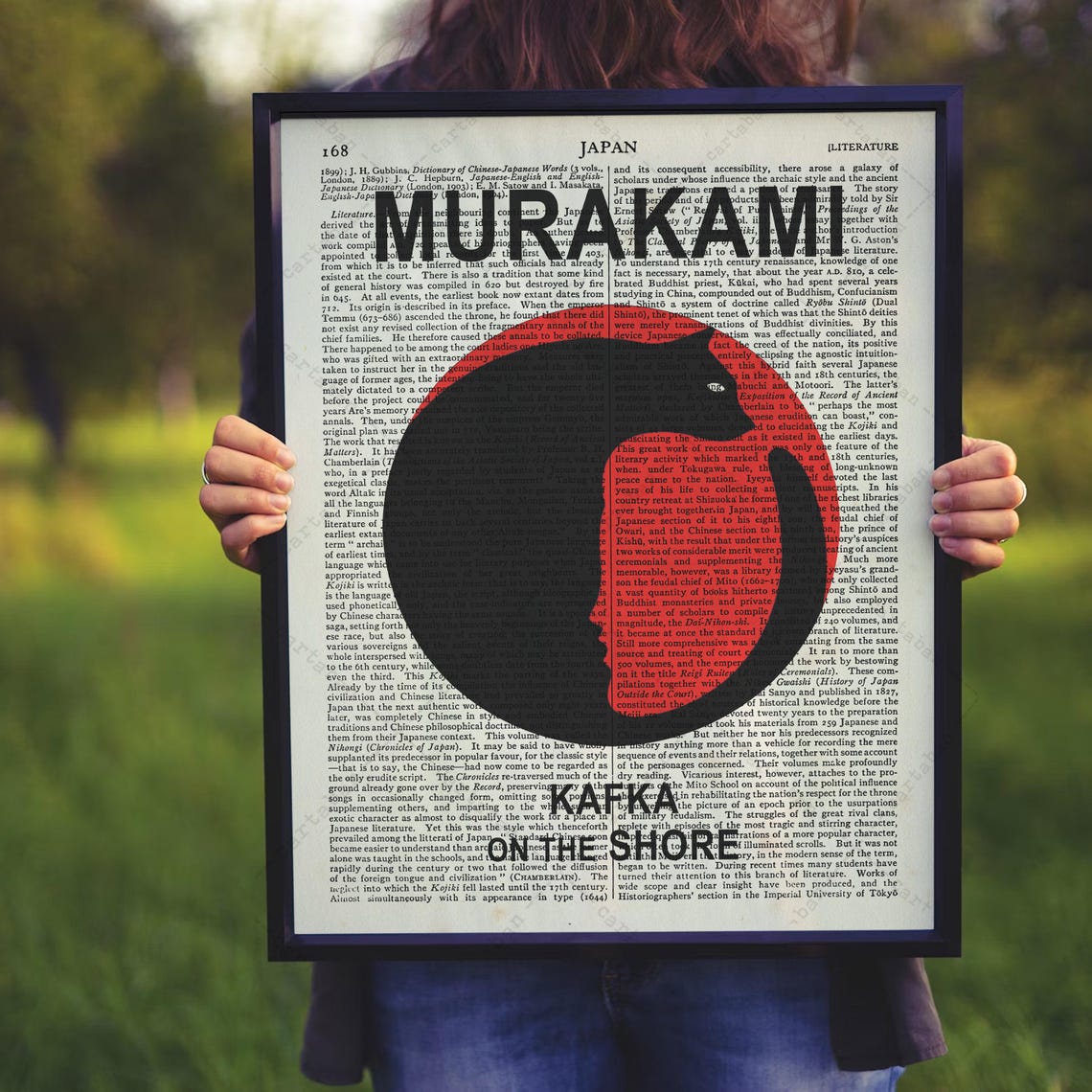 Haruki Murakami Kafka On The Shore Red Circle Dictionary Art Poster - Image 3