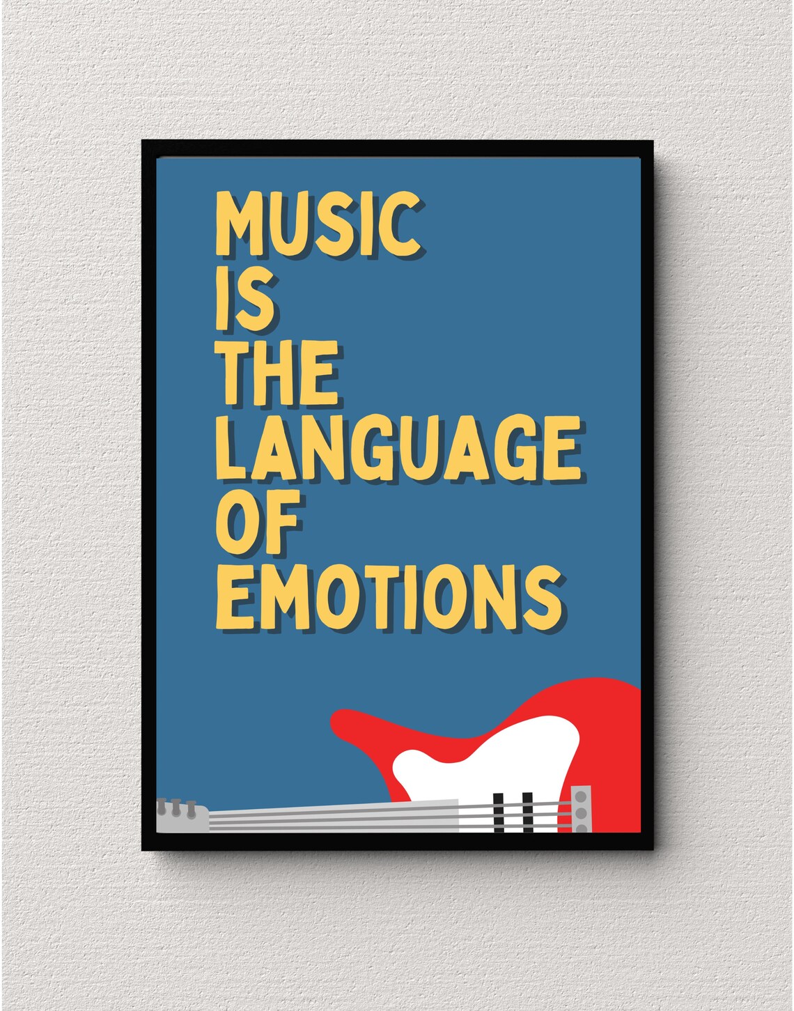 Inspirational Music Guitar Quote, Motivational Poster - Image 3