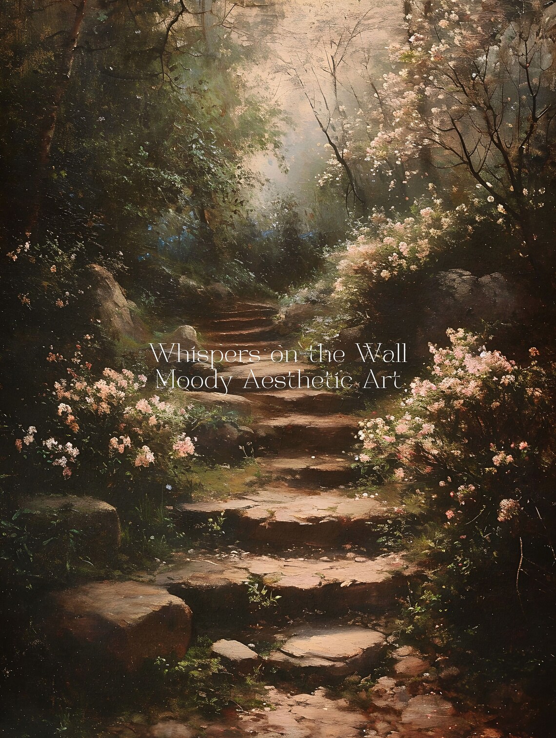 Spring Cottagecore Botanical Oil Painting Art Print - Image 4