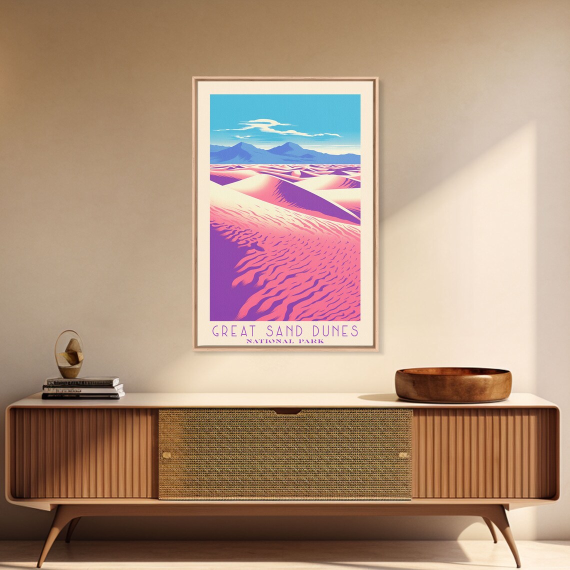 Great Sand Dunes National Park Pink Dune Fields Colorado Travel Poster - Image 3