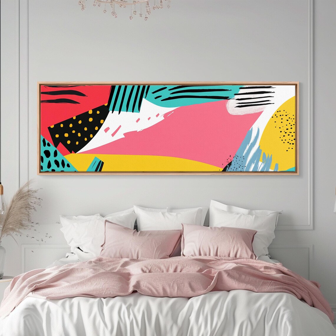 90s Abstract Retro Cheetah Geometric Art Print - Image 3