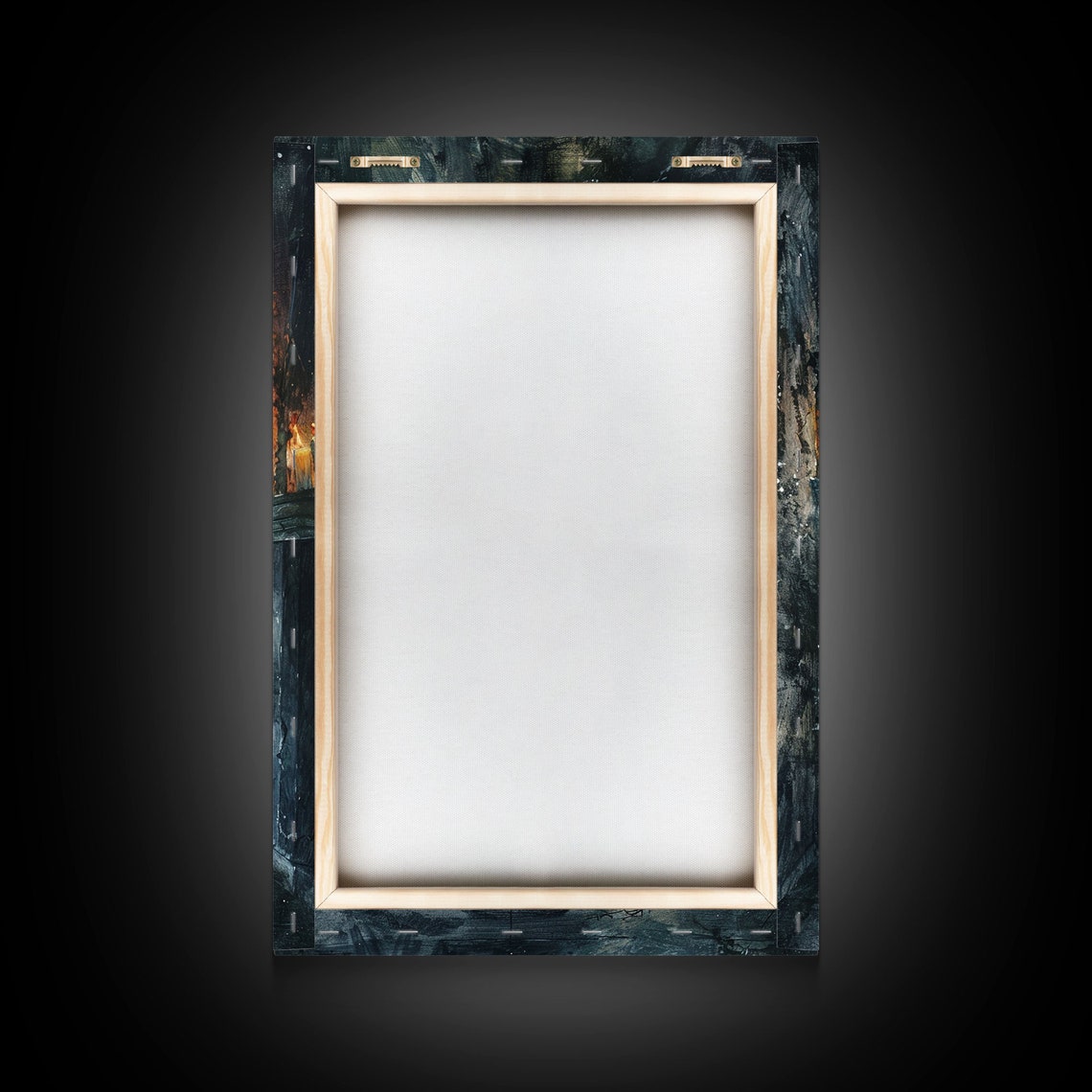 Dark Gothic Hallway With Candle Torches Haunted Corridor Art Poster - Image 2