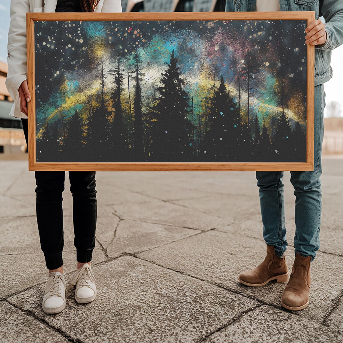 Pine Tree Forest Landscape Art Print - Image 5