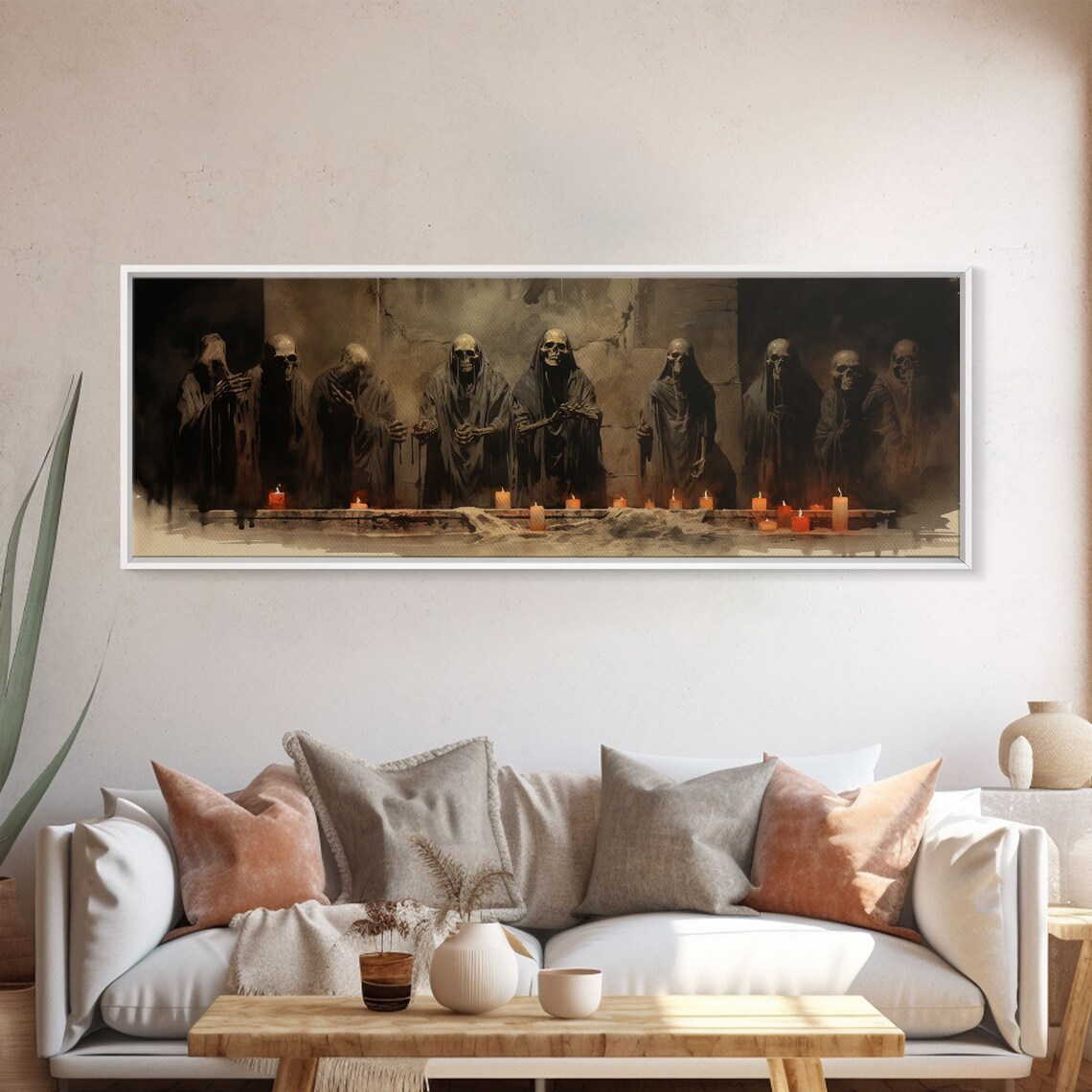 Skeleton Cult Halloween Poster, Spooky Wall Decor - Image 5