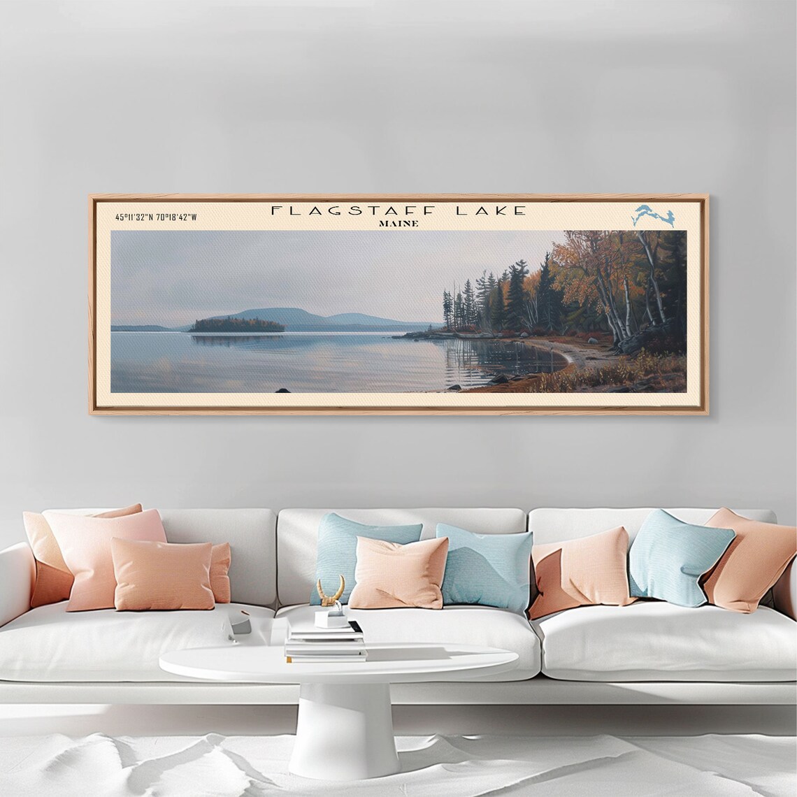 Flagstaff Lake Maine Travel Poster, Lake House Decor - Image 2