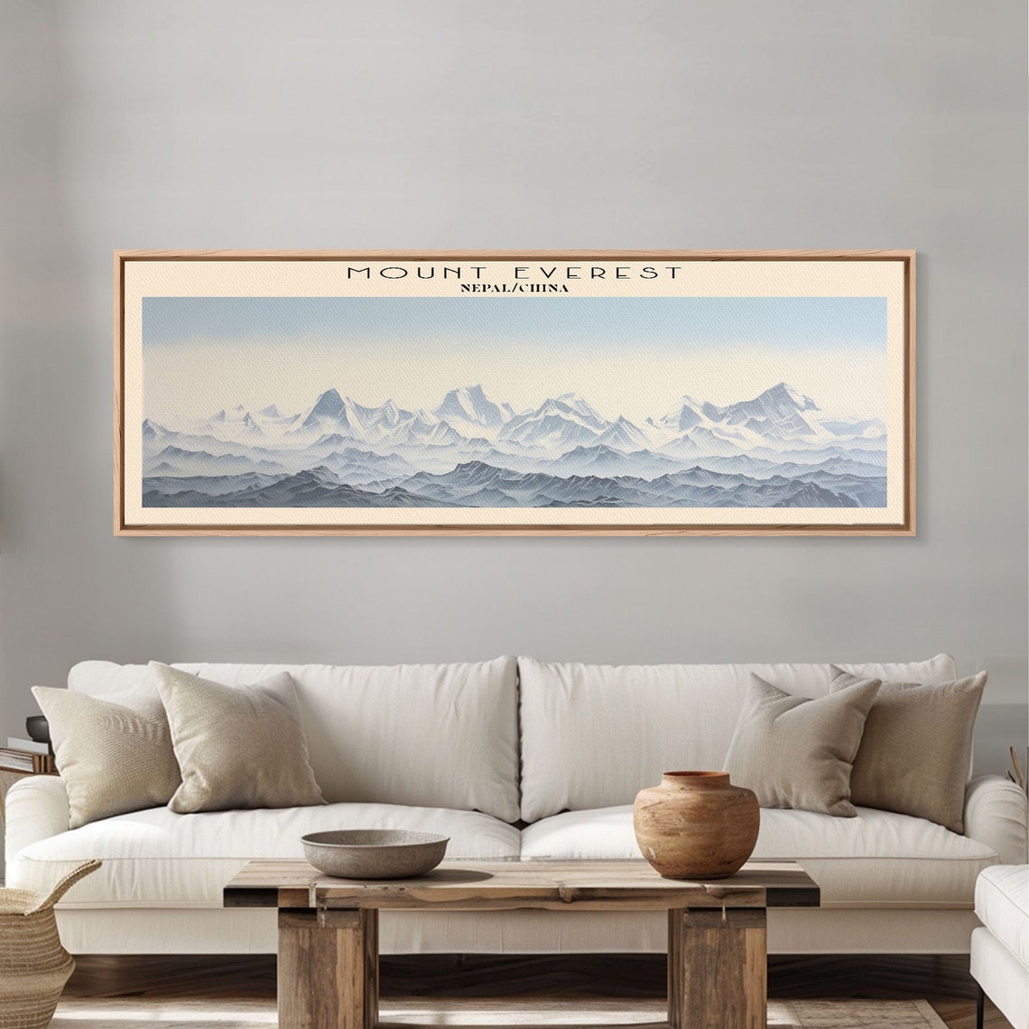 Mount Everest Nepal China Himalayan Snow Peaks Panorama Travel Poster - Image 3