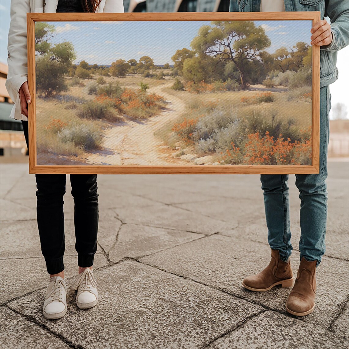 West Texas Prairies Landscape Oil Painting Art Print - Image 5