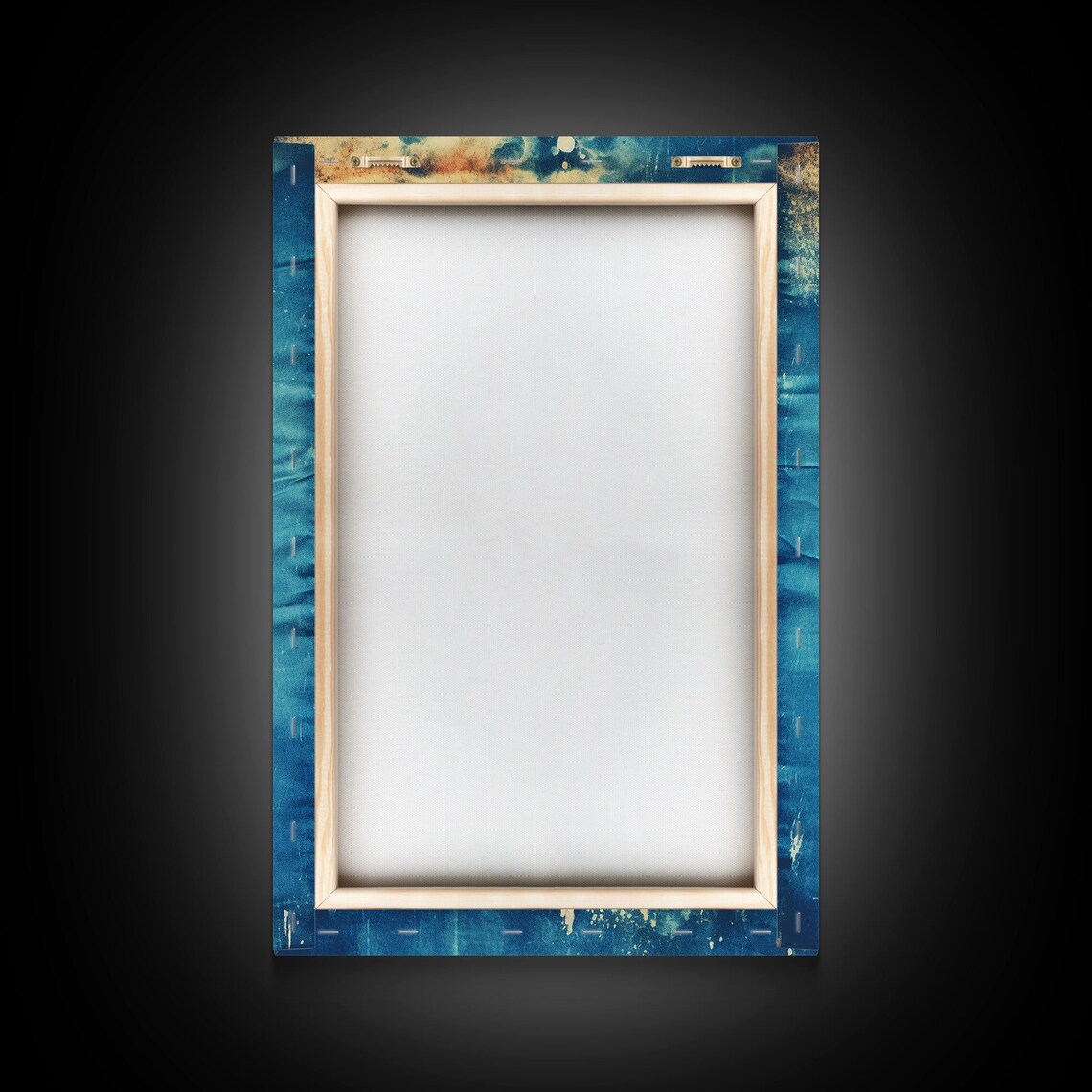 Denim Tie-Dye Texture Art Print, Boho Minimalist - Image 2