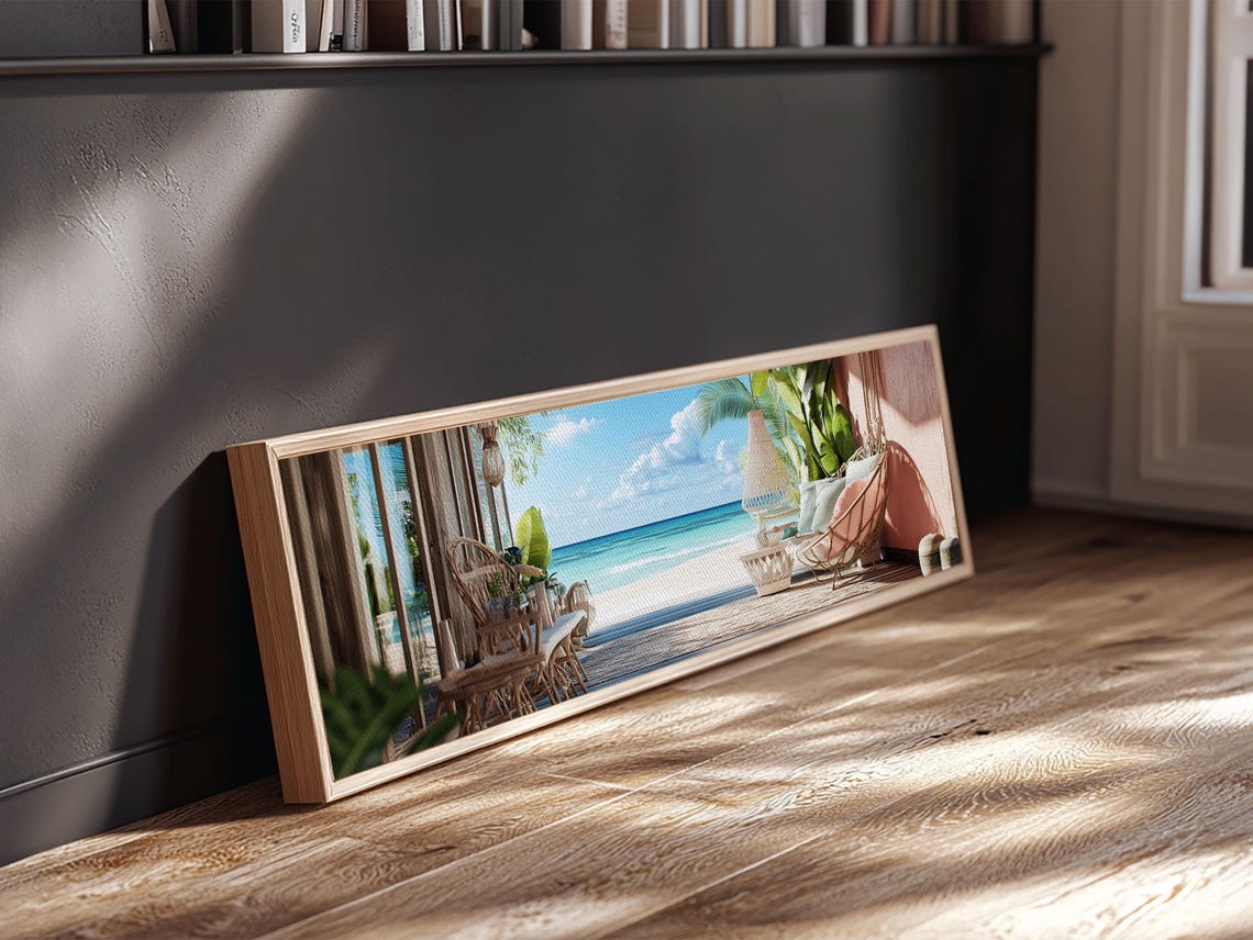 Tropical Beach Patio Hammock Chair Turquoise Ocean Breeze Wall Poster - Image 5