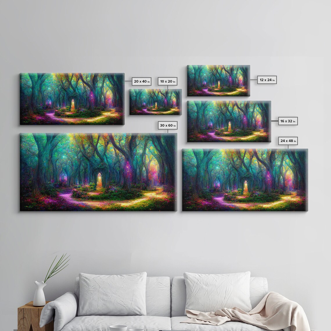 Magical Forest Fantasy Landscape Art Print - Image 2