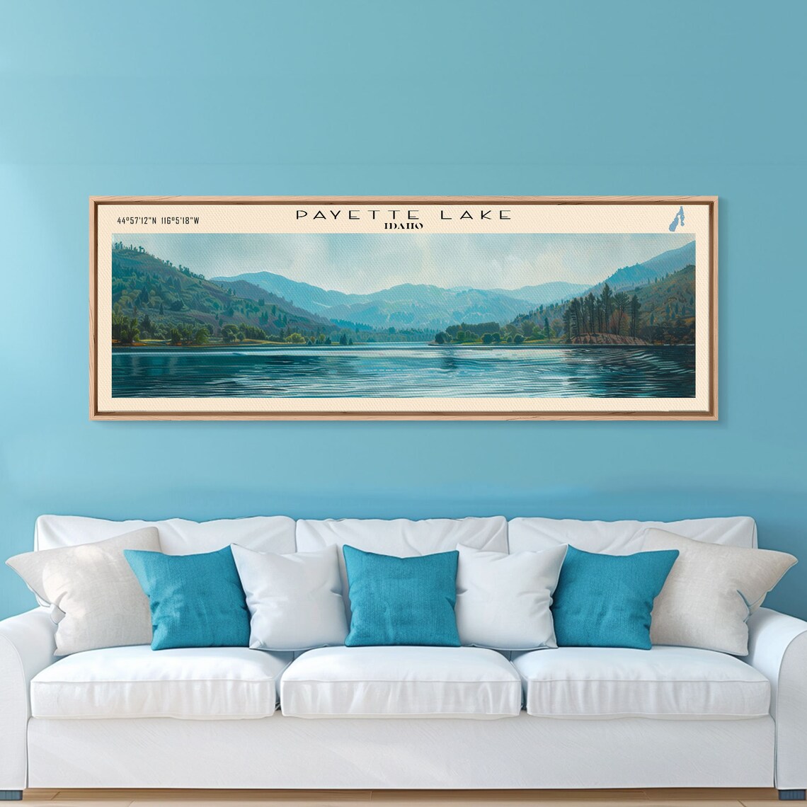 Payette Lake Idaho Travel Poster, Lake House Decor - Image 5