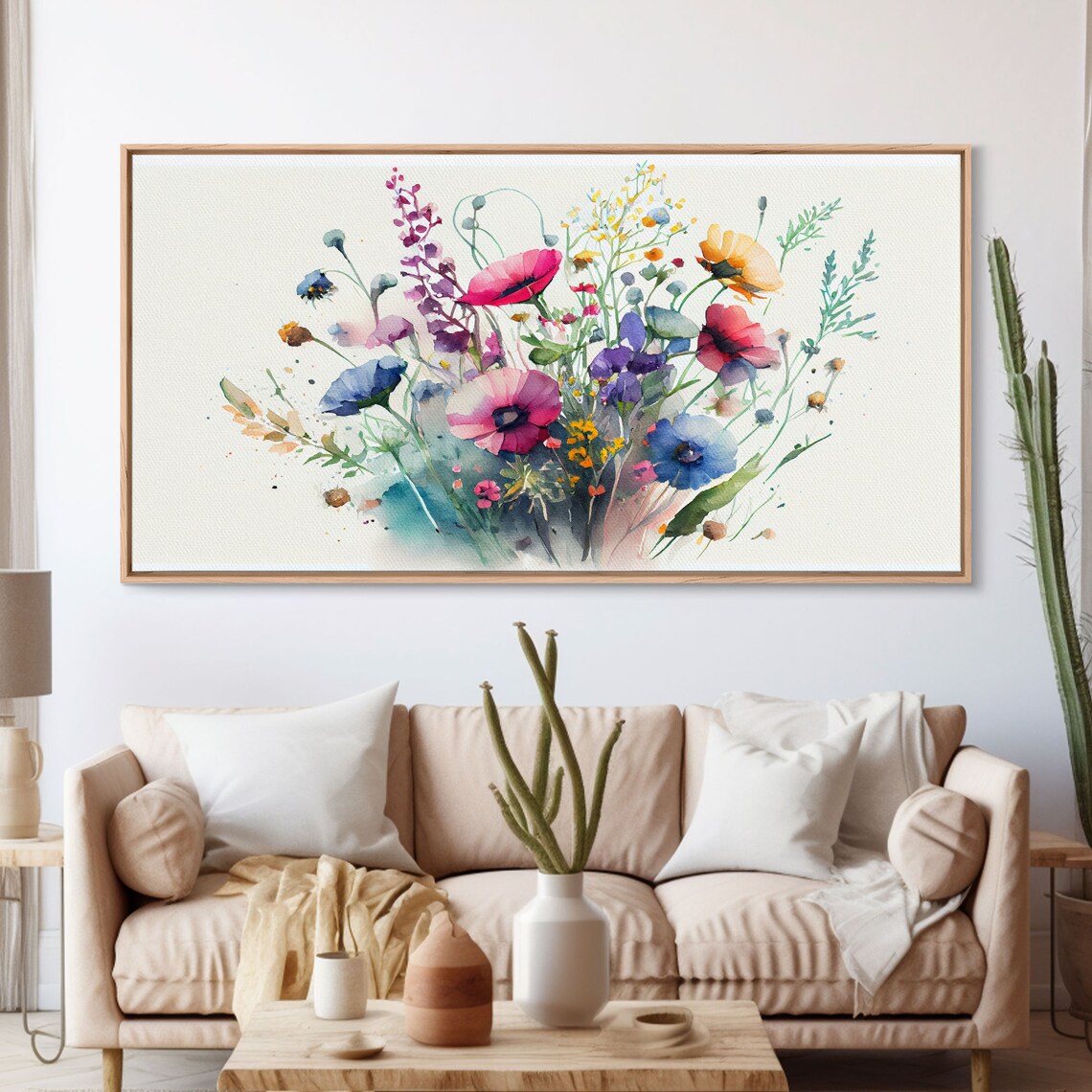 Wildflowers Watercolor Floral Art Print, Botanical Decor - Image 3