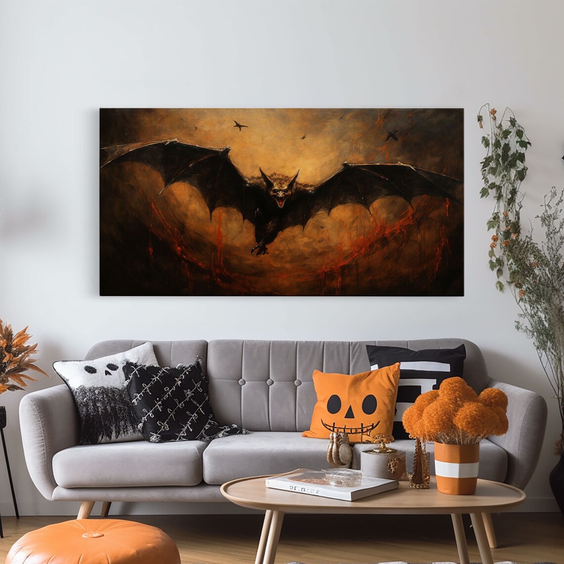 Vampire Bat Vintage Poster, Dark Academia Halloween Art - Image 4