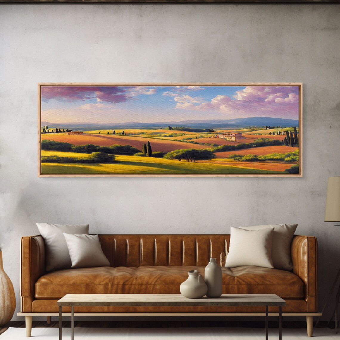 Italian Villa and Countryside Panoramic Art Print