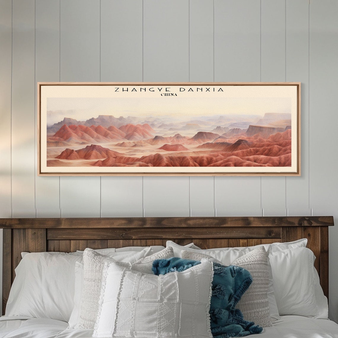 Zhangye Danxia China Rainbow Red Mountains Desert Panoramic Poster