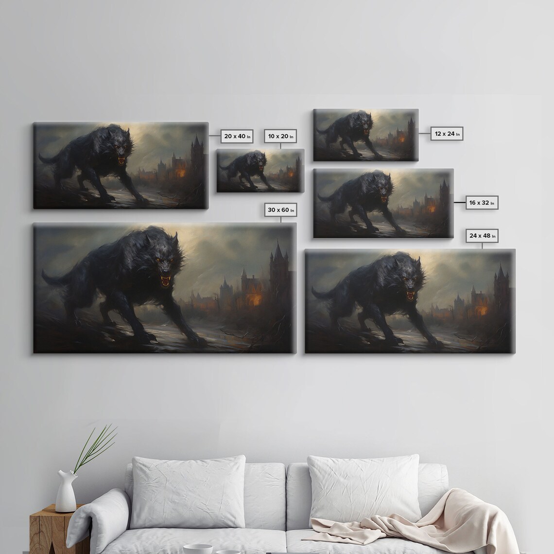 Werewolf Halloween Victorian Dark Academia Art Print - Image 2