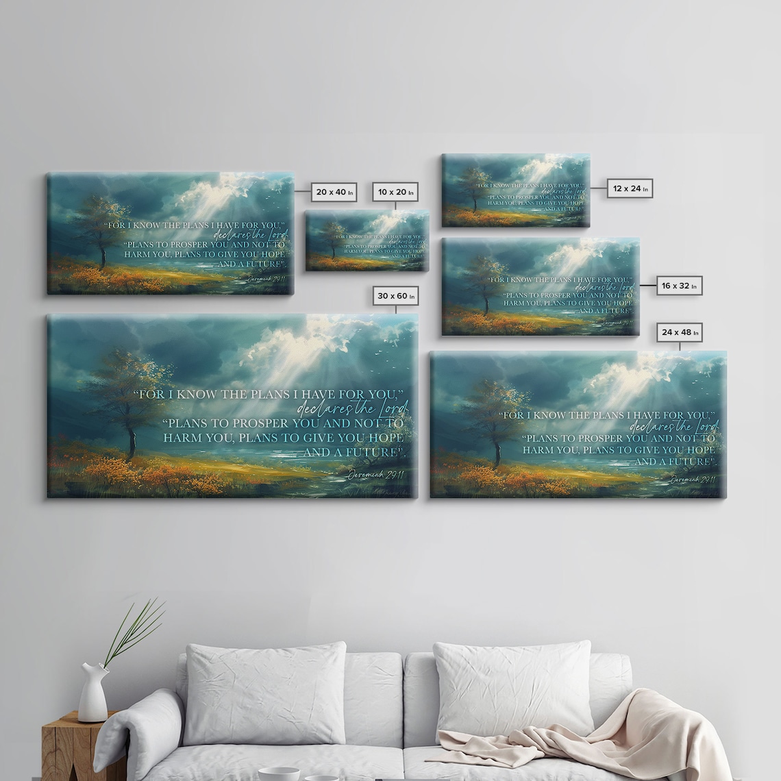 Jeremiah 29:11 Bible Verse Art Print, Scripture Decor - Image 2