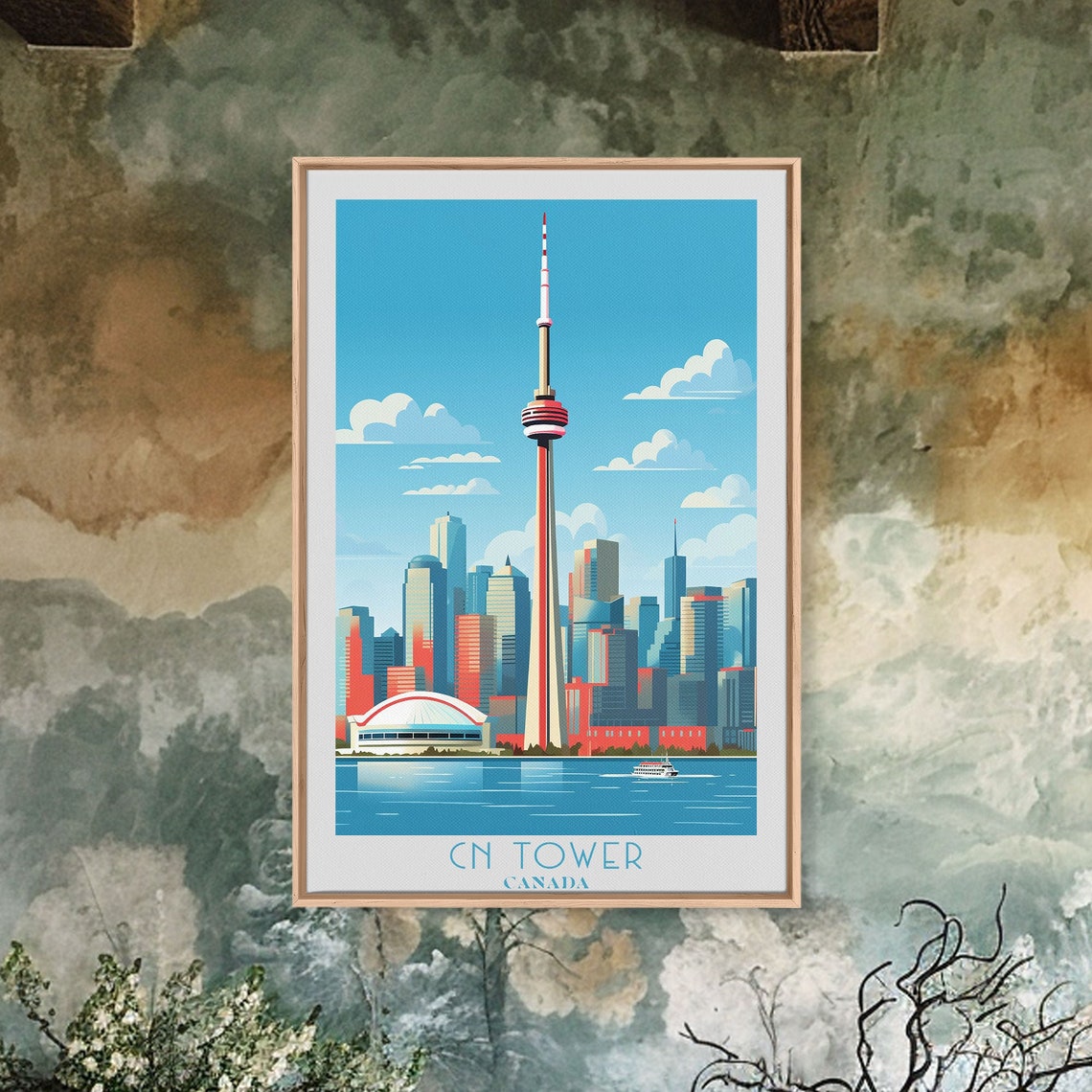 CN Tower Toronto Canada City Skyline Waterfront Blue Sky Travel Poster - Image 6