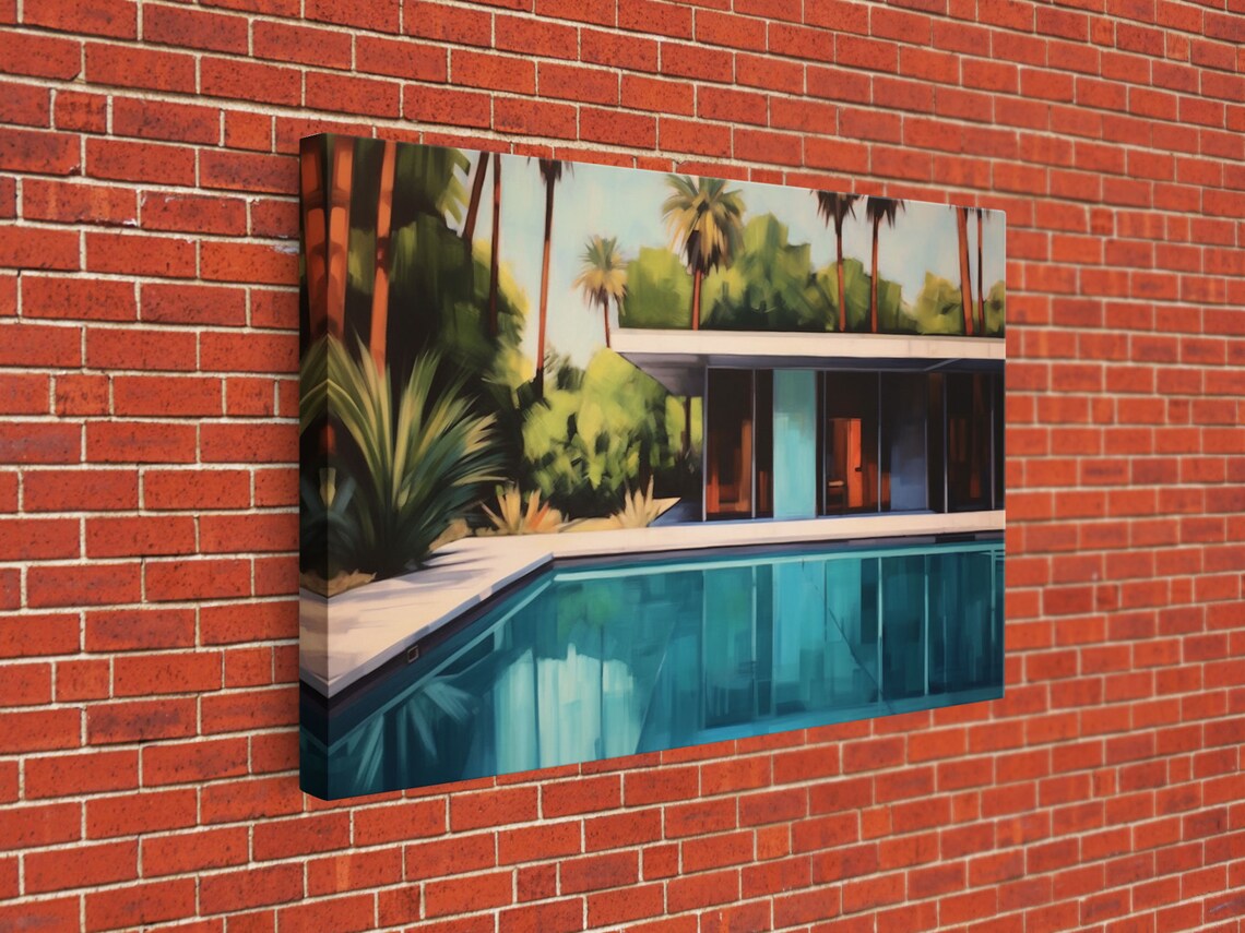 Pool House Mid-Century Modern Architectural Art Print - Image 2