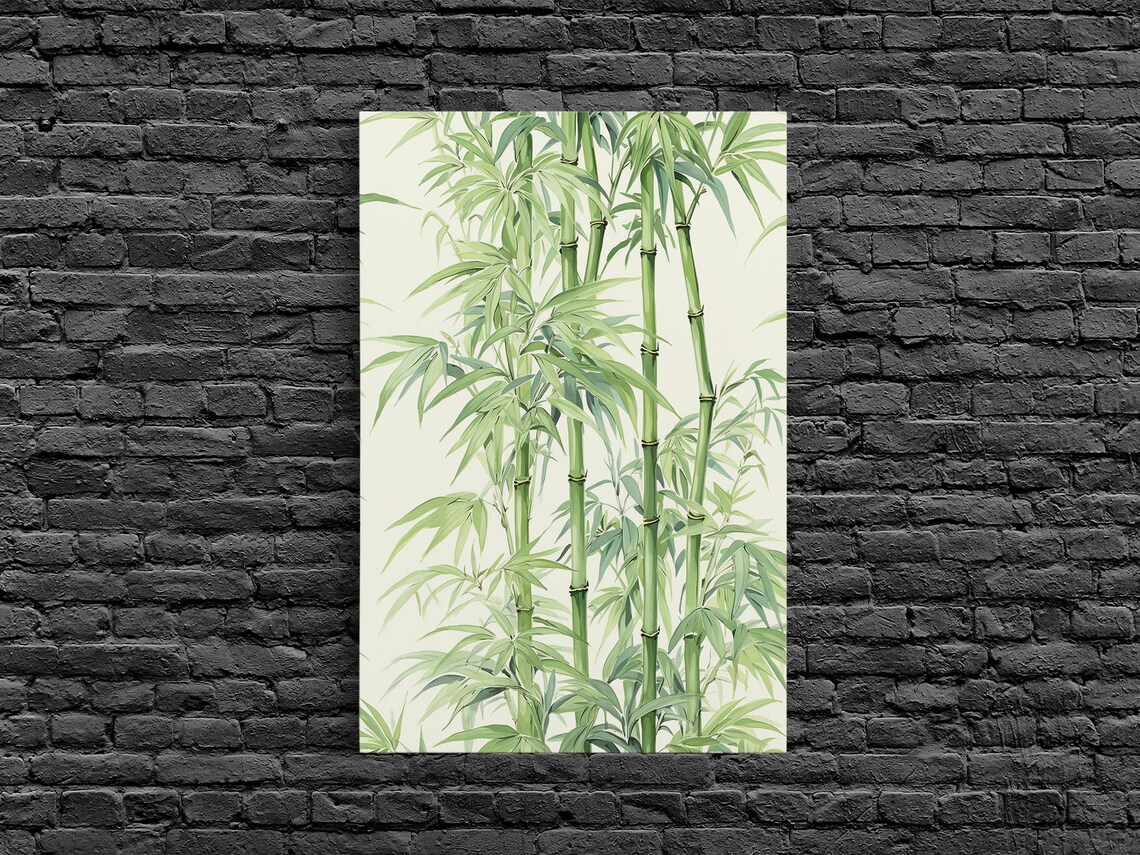 Wabi Sabi Bamboo Botanical Art Print, Zen Decor - Image 3