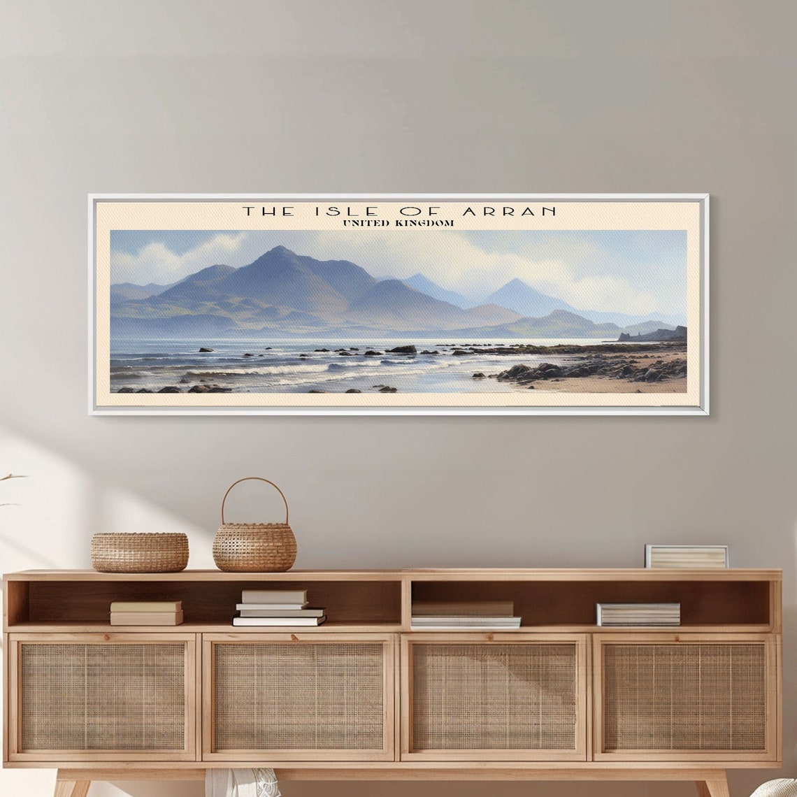 Isle of Arran Scotland Rocky Shore Blue Mountain Coast Travel Poster - Image 6
