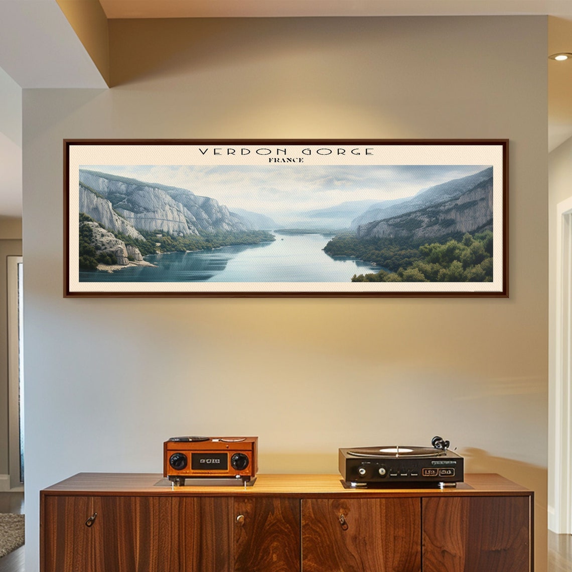 Verdon Gorge France Turquoise River White Cliffs Panoramic Poster - Image 5