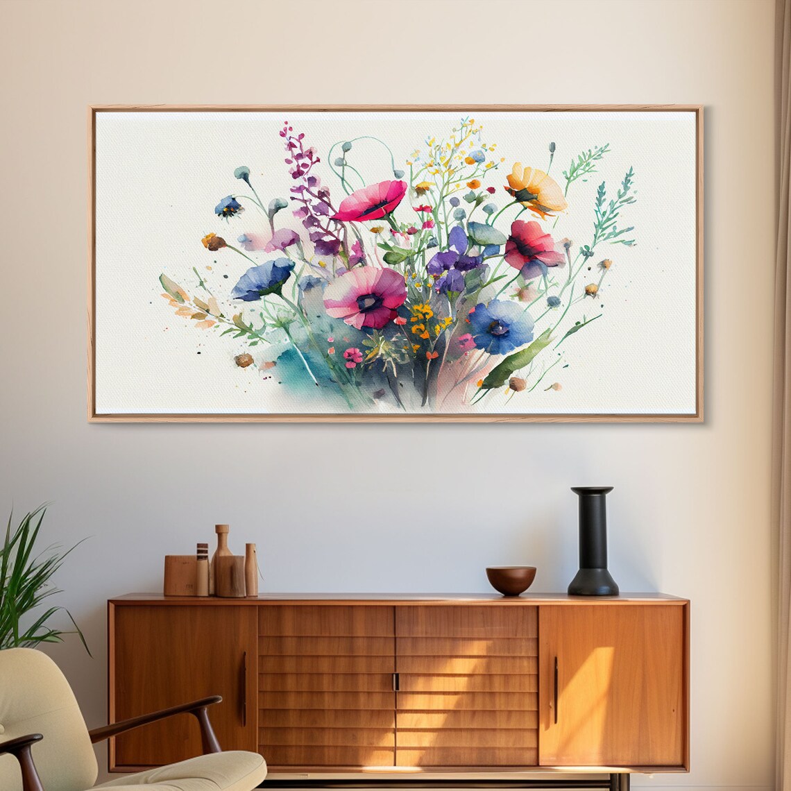 Wildflowers Watercolor Floral Art Print, Botanical Decor - Image 6