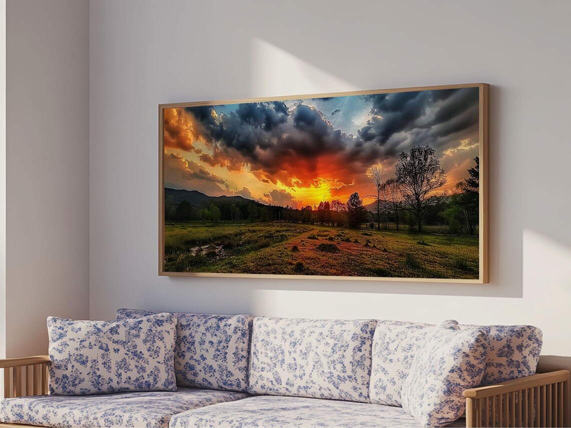 Sunset Over Texas Landscape Art Print, Photography Style - Image 4